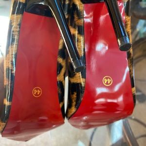 Red Bottoms leopard print heels
